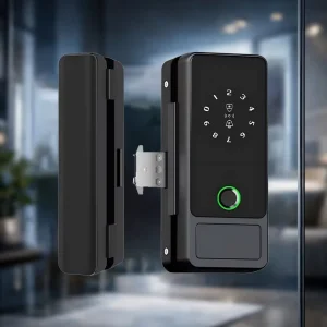 Smart Digital Glass Door Lock Stainless Steel Double Hook Bolt Waterproof Keyless Entry Fingerprint Lock Cloud Wi Fi