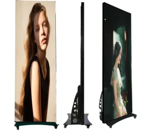 Smart Digital Indoor Led Display Poster Standing P1.87 P2 P2.5 P3 Full Color Led Mirror Screen 500x1000mm Led Video Panels