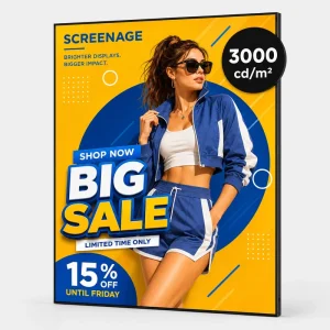 Smart Digital Signage Player Display For Convenience Store Advertising 43 Inch 521XH High Brightness Window Display