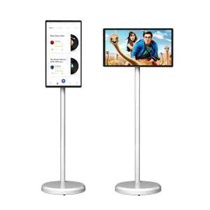 Smart Digital Signage Portable 21.5 24 32 Inch 1080P Rotatable Floor Stand Smart Display