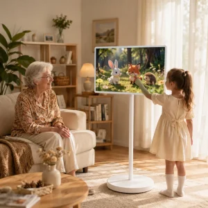 Smart Digital Touch Screen Monitor 32 Inch Multi-Functional Android 15 Portable Advertising Kiosk for Education Retail Medical