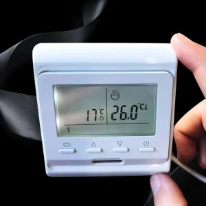 Smart Digital Wall Thermostat Fan Coil Unit Controller FCU Temperature Switch with Temperature Protection ABS Plastic 8868
