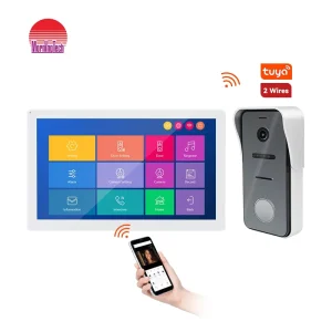 Smart Door Bell IR Video Camera Phone Door Visual Ring Intercom Modern Graphic Design White Oem Vision Villa Door Bell Bcom