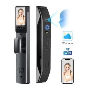 Smart Door Lock 3D Facial Recognition WiFi Enabled Key & App Control Anti Break In Alarm Home Security Easy Setup