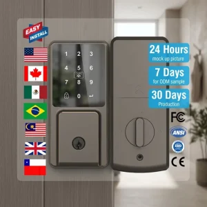 Smart Door Lock Card Password Deadbolt Digital Hotel Door Lock Set Complete