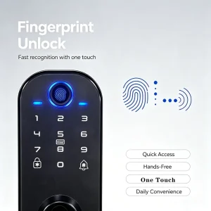 Smart Door Lock Fingerprint Biometric Lock RFID Card Keyless Entry Electronic Smart Lock for Home Security Access Control System