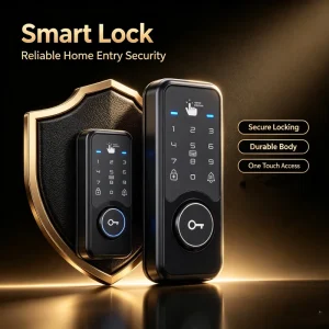 Smart Door Lock Fingerprint Biometric Lock RFID Card Keyless Entry Electronic Smart Lock for Home Security Access Control System