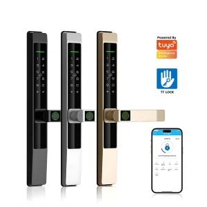 Smart Door Lock Fingerprint Tuya Wifi TTLock Waterproof Keyless Entry Electronic Door Lock Cerradura Inteligente Home Office