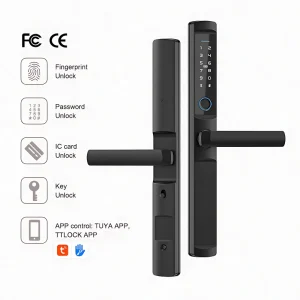 Smart Door Lock Narrow Waterproof Sun-Resistant Fingerprint Tuya TTlock Keyless Entry Cerradura Inteligente Home Office