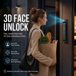 Smart Door Lock Tuya WiFi Digital Fingerprint Cerradura Inteligente Digital Safe Door with Camera for Home