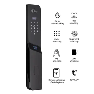 Smart Door Lock for Wood/Aluminum/Steel/Stainless Steel/Brass Doors Face/Fingerprint/PIN Unlock 2-Way Talk Aluminum