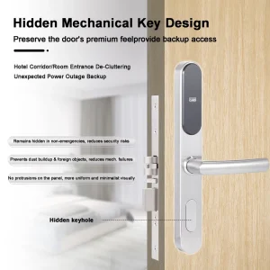 Smart Door Lock with App & Key/Card Unlock 304 Stainless Steel Compatible with Wood/Sliding Doors