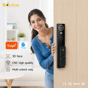 Smart Door Lock with Fingerprint Camera & Cloud Storage for Steel Door WiFi OEM Supplier