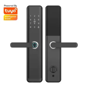 Smart Door Lock with Fingerprint & Key Unlock Tuya App Control Wi Fi Enabled for Multiple Door Types
