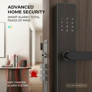 Smart Door Lock with for Waterproof Fingerprint Aluminum Alloy for Wood Doors Cloud Storage and App Control