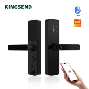 Smart Door Locks for Steel Door Tuya WiFi Password Fingerprint Recognition Memory Card Electronic Remote Control Home Security