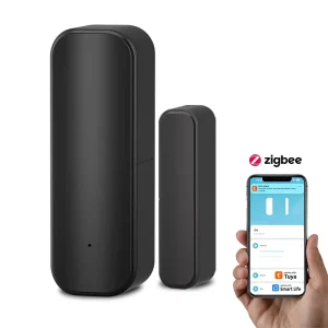 Smart Door Opening Closing Contact Sensor Black Shell Tuya Zigbee Door Sensor With a Gateway Support Alexa Google Home