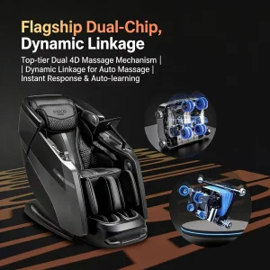 Smart Dual Core 4D Massage Chair with Biometric Scan & 7 Day Health Tracking AI Auto Adjust OEM Factory