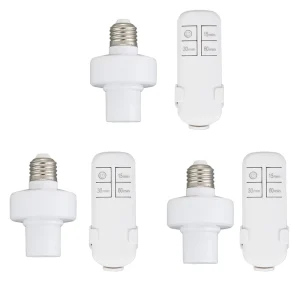 Smart E27 Wireless RF Remote Control Lamp Holder Timer 50m Range Battery Powered 10A 220V Smart Home System Light Bulb Switch