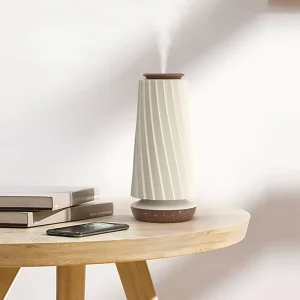 Smart Electric Fragrance Wood Essential Oil Humidifier Scent Diffuser Aromatherapy Humidifier App Night Light for Decor