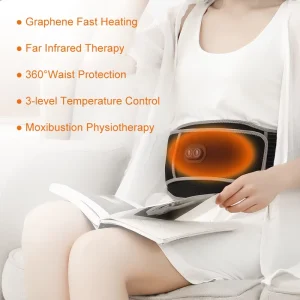 Smart Electric Heating Massage Waist Support Heated Cushion Waist Belt for Pain Relief