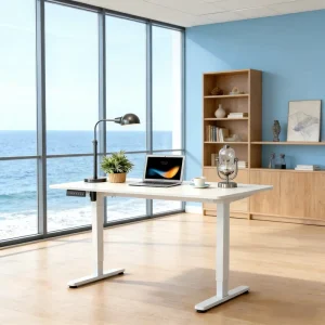 Smart Electric Height Adjustable Sturdy Frame Modern Office Building & Bedroom Desk
