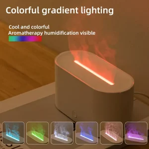 Smart Electric Plastic Tabletop Room Perfume Essential Oil Flame Diffuser USB Mini Ultrasonic Air Humidifier Home Aroma Scent