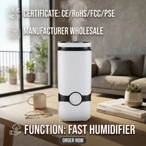 Smart Electric Plastic Ultrasonic Cool Mist Aromatherapy Humidifier 4L Large Fog Volume Top Filling Disinfection Portable Hotel