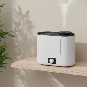 Smart Electric Ultrasonic Cool Mist Humidifier with Aroma Diffuser Knob Humidity Control for Household Home Office Hotel Use