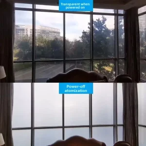 Smart Electrically Controlled Dimming Glass Atomization Privacy Office Partition Building Projection Powered Transparent
