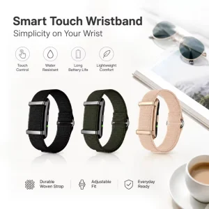 Smart Electronic Bracelet Fitness Tracker Temperature Sports Watch Sleep Health Monitoring Analysis Screenless Wearable Devices