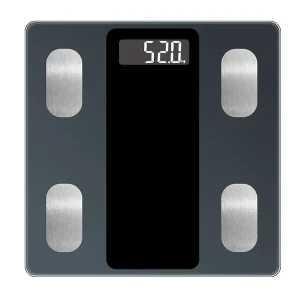 Smart Electronic Digital Glass Body Fat Scale 180kg Capacity Battery-Powered for Solid Pattern Bathroom BMI Measurement