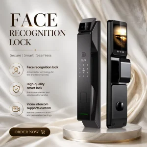 Smart Entry Door Lock with Secure Biometric Fingerprint Smart Lock for Wood Door Tuya App Russian Digital Lock