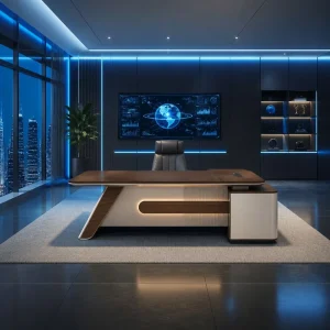 Smart Executive Desk Wireless Charging 3D Texture Office Table E1 Grade