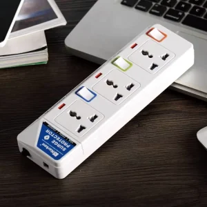 Smart Extension Socket with 3m Power Cable Outlet Plug Universal UK with Switch Led Indicator Light