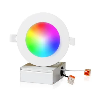 Smart FCC 4-Inch Dimmable RGB Panel Wi-Fi Connectivity Smart Life App Control for Home Office Indoor