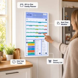 Smart Family Calendar Touchscreen LCD Display Wall Mounted Education Rotatable Digital Signage Advertising Kiosk for School