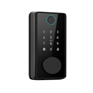 Smart Fingerprint Deadbolt Lock with APP Password/Card/Key Unlock Electric Wooden Door Lock
