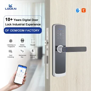 Smart Fingerprint Door Lock with Wi-Fi Card & Key Access App Control