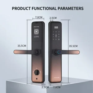 Smart Fingerprint Door Lock with WiFi App Control Digital Keyless Entry for Home Security System Electric Deadbolt