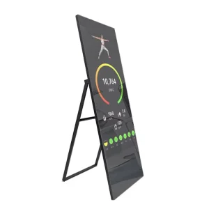 Smart Fitness Mirror Interactive Touch Panel Floor Standing Android WiFi LCD Advertising Screen Home Gym Workout Digital Display