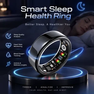 Smart Fitness Ring Health Tracker Sleep Monitor Heart Rate Blood Oxygen 5ATM Waterproof Smart Wearable OEM ODM Factory
