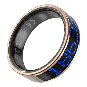 Smart Fitness Ring Touch Screen 24 Hours Health Sleep Monitoring Heart Rate Step Tracking Sports Wearable Ring