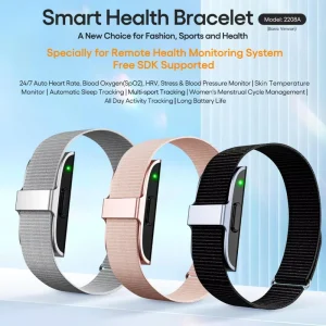 Smart Fitness Tracker with Body Temperature & Blood Oxygen Monitor, Waterproof Sport Watch for Heart Rate & Sleep Tracking