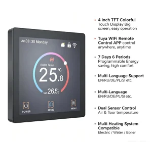 Smart Floor Heating System Temperature Controller Digital Floor Heating Modbus Programmable Temperature Controller Thermostat