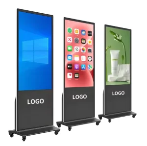 Smart Floor-Standing Advertising 4K Ultra HD Screen Animation Facial Payment System Gesture Interaction Retail Store Education