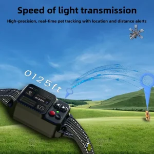Smart GPS Dual Frequency Pet Electronic Fence Dog Wireless Outdoor IPX7 Waterproof Rechargeable Plastic Fashion Anti Lost