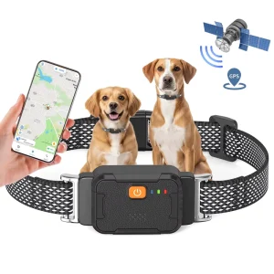 Smart GPS Pet Dog Tracker Custom Zones Virtual Fence Real-time Location Health Monitoring Waterproof Collar