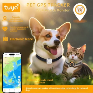 Smart GPS Pet Locator AGPS CE Certified Health Monitoring IP66 Waterproof Up to 168 Hours Battery Life