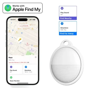 Smart GPS Tracker for Pets Wallet Luggage & Vehicles IP67 Waterproof Mini Bluetooth Locator for IOS